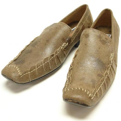 Fiesso Brown Genuine Leather / Suede Loafer Shoes FI9012